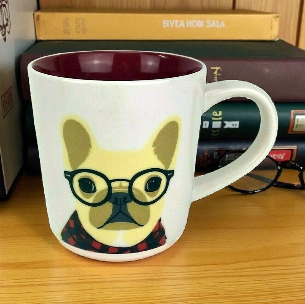 Magenta Frenchie Blonde French Bull Dog 16oz Oversized Coffee Mug Frenchie